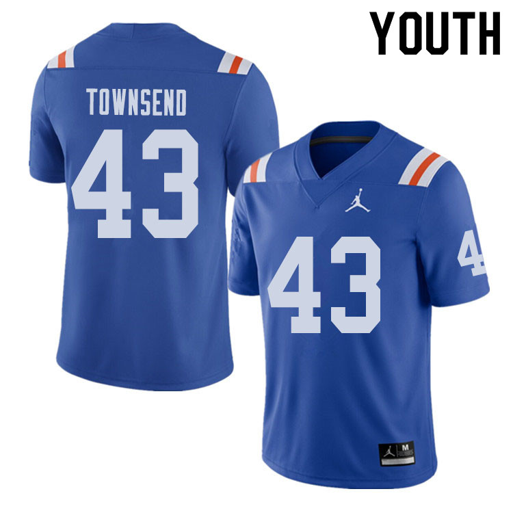 Jordan Brand Youth #43 Tommy Townsend Florida Gators Throwback Alternate College Football Jerseys Sa